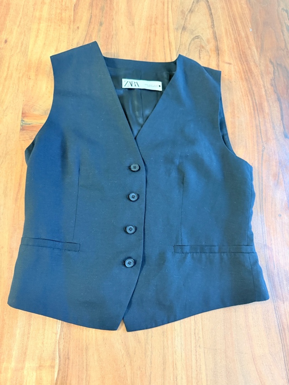 Y2KZARA Black Tailored Vest - Classic Womens Waistcoat going out formal size S
